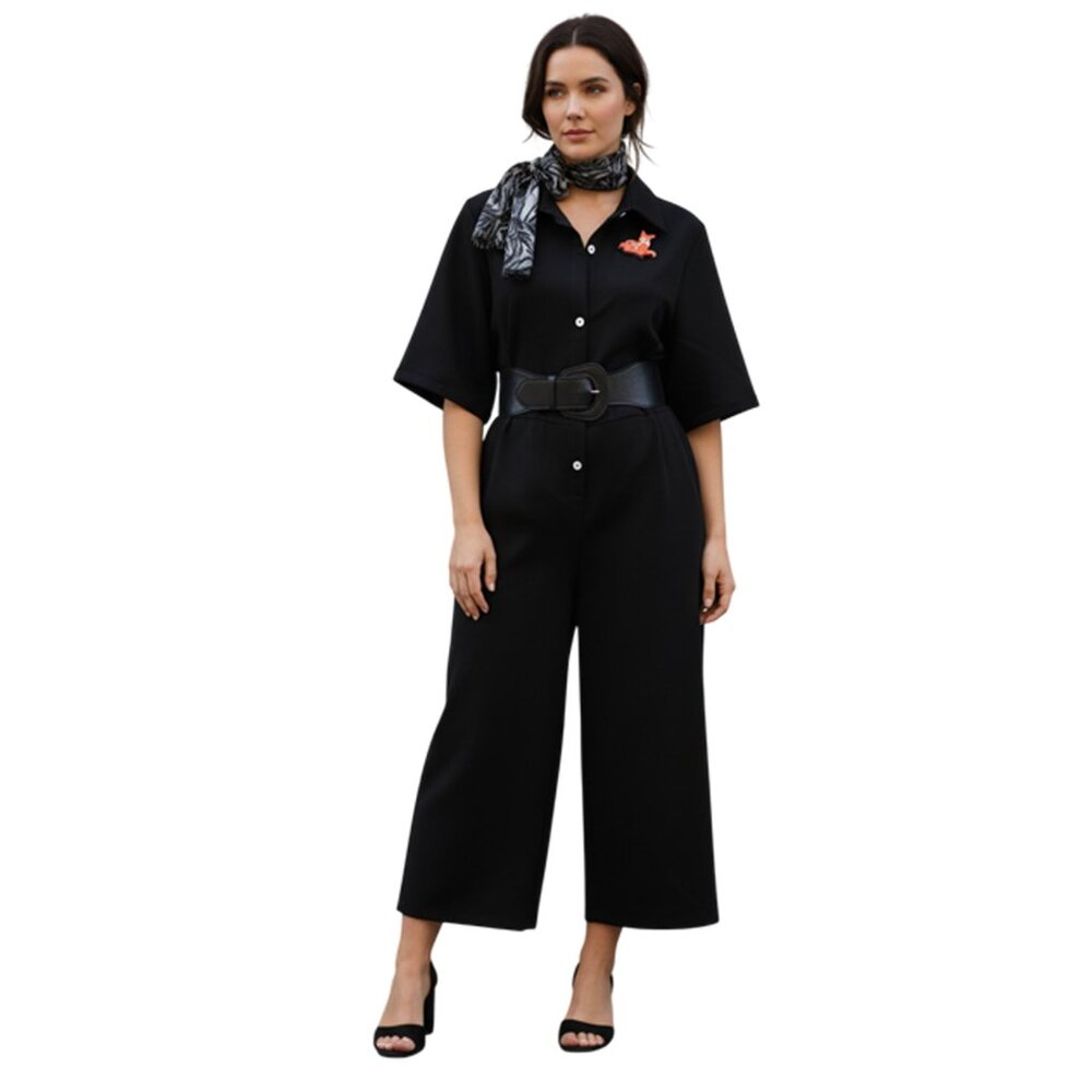 Y Curve Black One piece Romper Jumpsuit Size 1XL